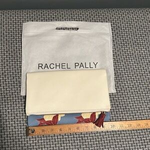 NWOT Rachel Pally Cream and Blue Floral Reversible Clutch